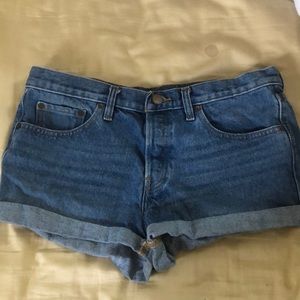 BDG high rise jean shorts